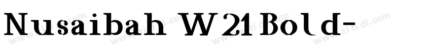 Nusaibah W21 Bold字体转换